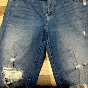 Lane Bryant distressed boyfriend jeans